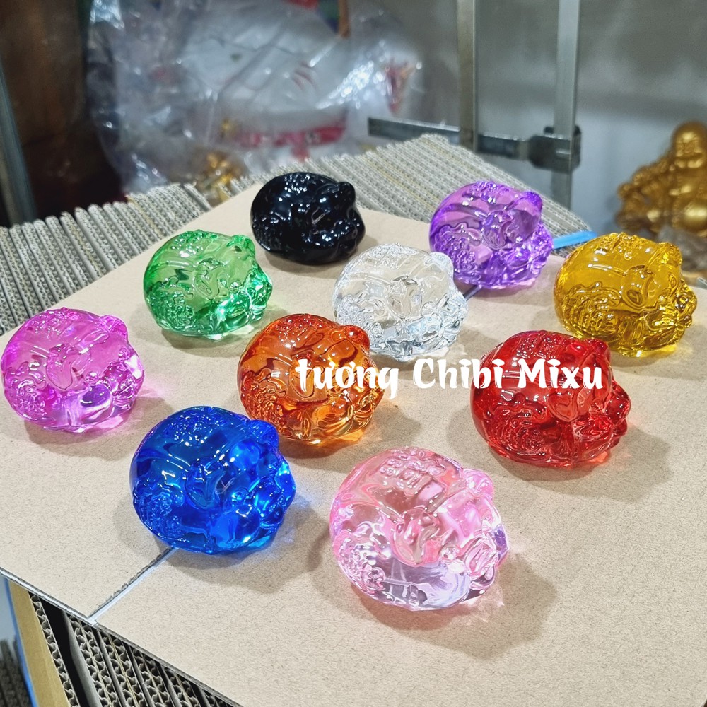 (Chọn màu) Chú Heo lưu ly phong thủy 5cm - Sung túc - Tài Lộc - Bình An | BigBuy360 - bigbuy360.vn