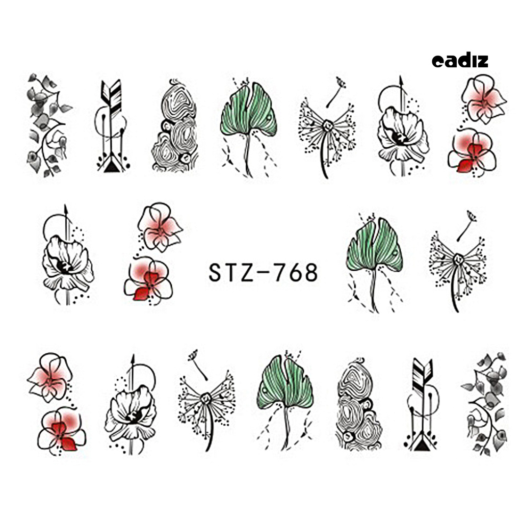 Nhãn Dán Móng Màu Đen Đơn Giản Lâu Trôi Thời Trang