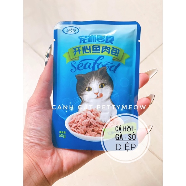 PATE SEAFOOD NỘI ĐỊA TRUNG - THƠM NGON BỔ DƯỠNG CHO MÈO KÉN ĂN