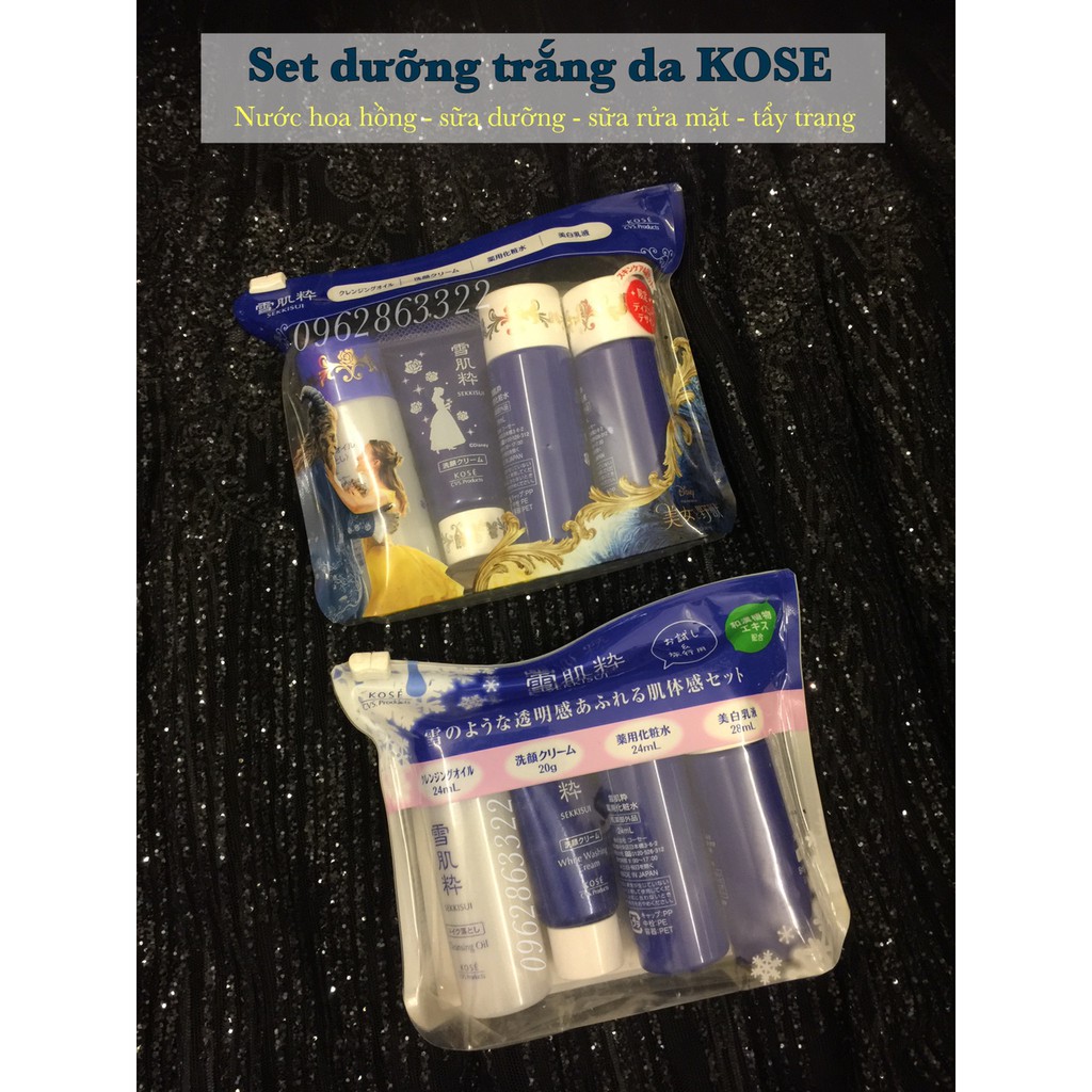 Set Mini Dưỡng Trắng Da Kose