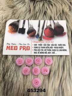 Hoa hồng bột đính móng tay chân 1