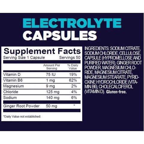 Lọ muối điện giải GU Roctane Electrolyte Capsules 50 viên