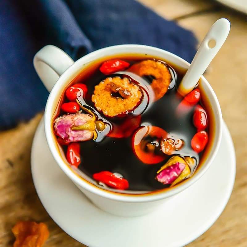 đường nâu 1 viên dùng thử đặc biệt combo 1 gừng + kì tử + táo đỏ_trathaomocsi