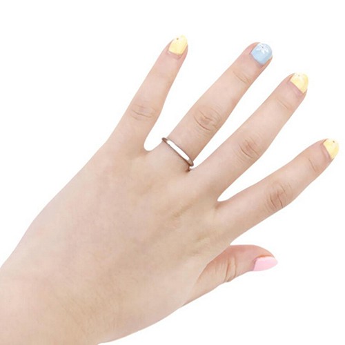 Nhẫn Cưới Rộng 2mm Bằng Thép Không Gỉ Thời Trang Cho Nam Và Nữ