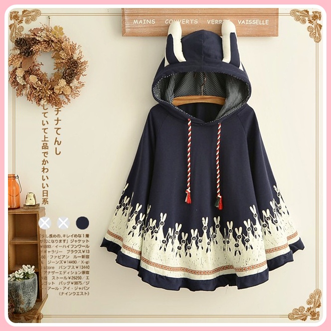 Áo hoodie cánh dơi tai thỏ