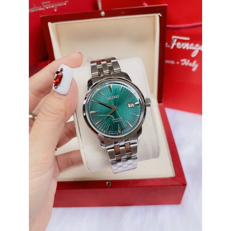 Đồng Hồ Nam Seiko máy cơ Dây Thép size 40mm