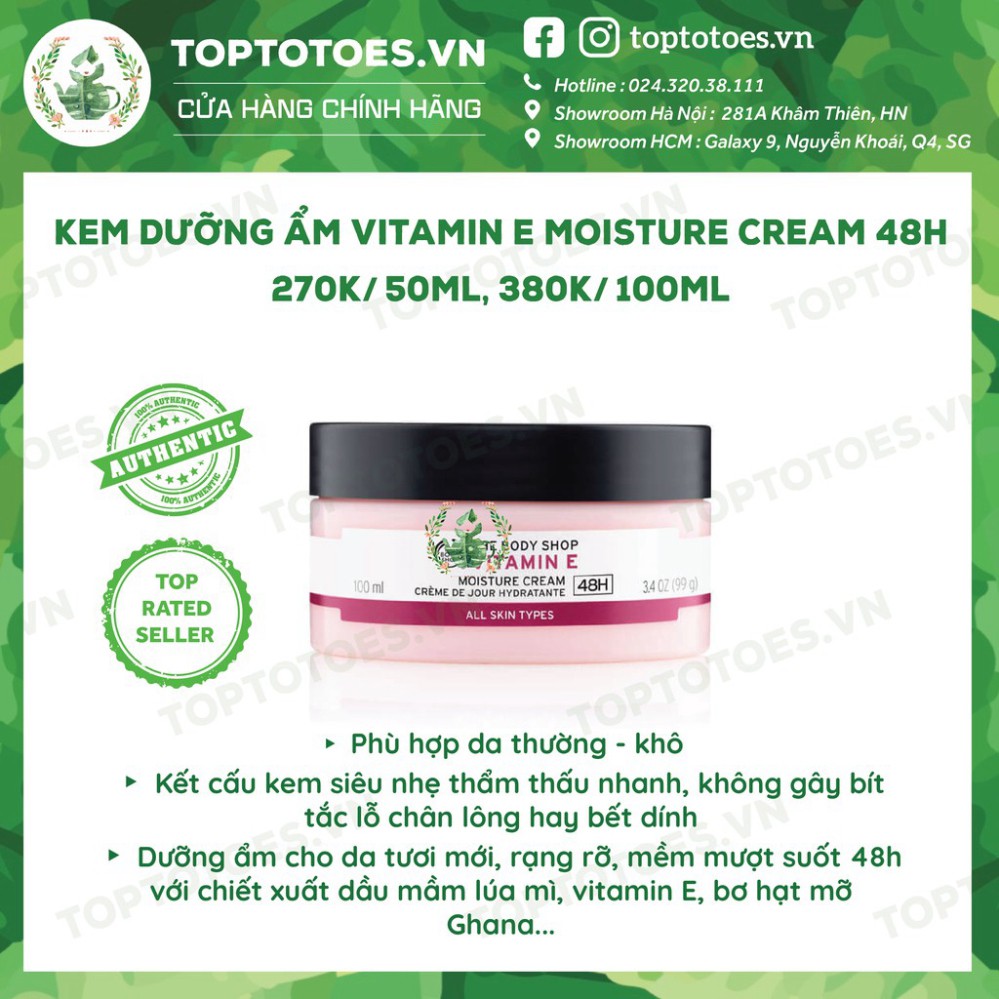 HÈ NÓNG  Bộ Vitamin E Lúa Mạch The Body Shop rửa mặt, toner, xịt khoáng, kem dưỡng, mask siêu cấp ẩm và làm sáng da HÈ N