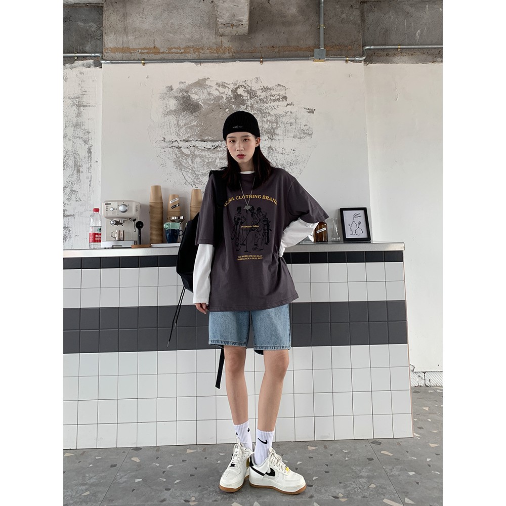 Quần short jean nữ ngố ống rộng Kunni Store | BigBuy360 - bigbuy360.vn