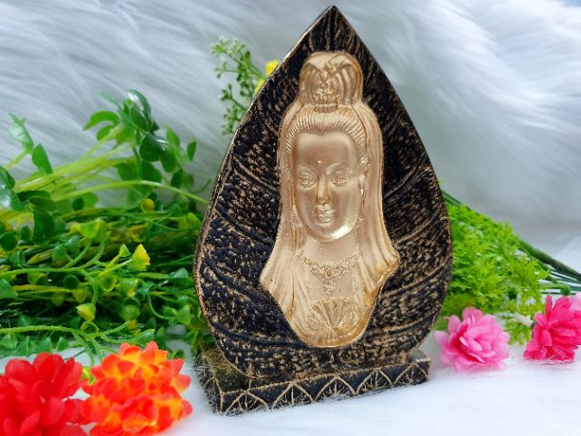 Tượng Đá Phật Quan Âm Bồ Tát 3D Lá Bồ Đề Tâm Linh tuyệt đẹp