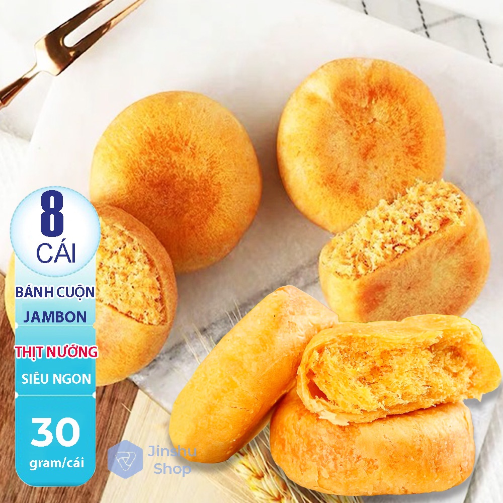 Combo 8 bánh cuộn jambon thịt nướng Thanh Hương .-