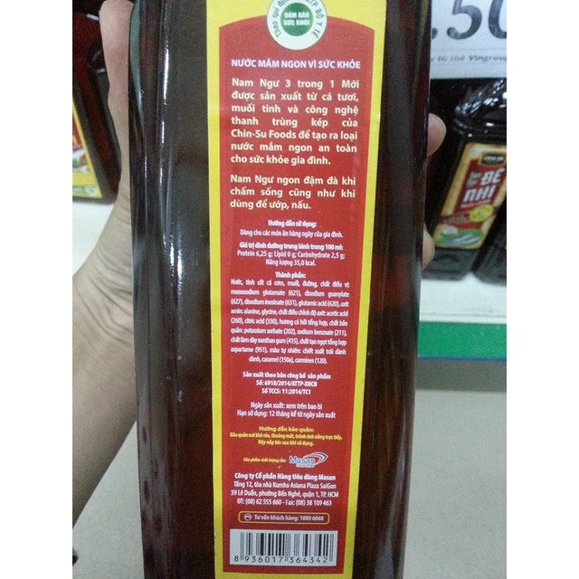 Nước mắm Nam Ngư chai lớn 750ml