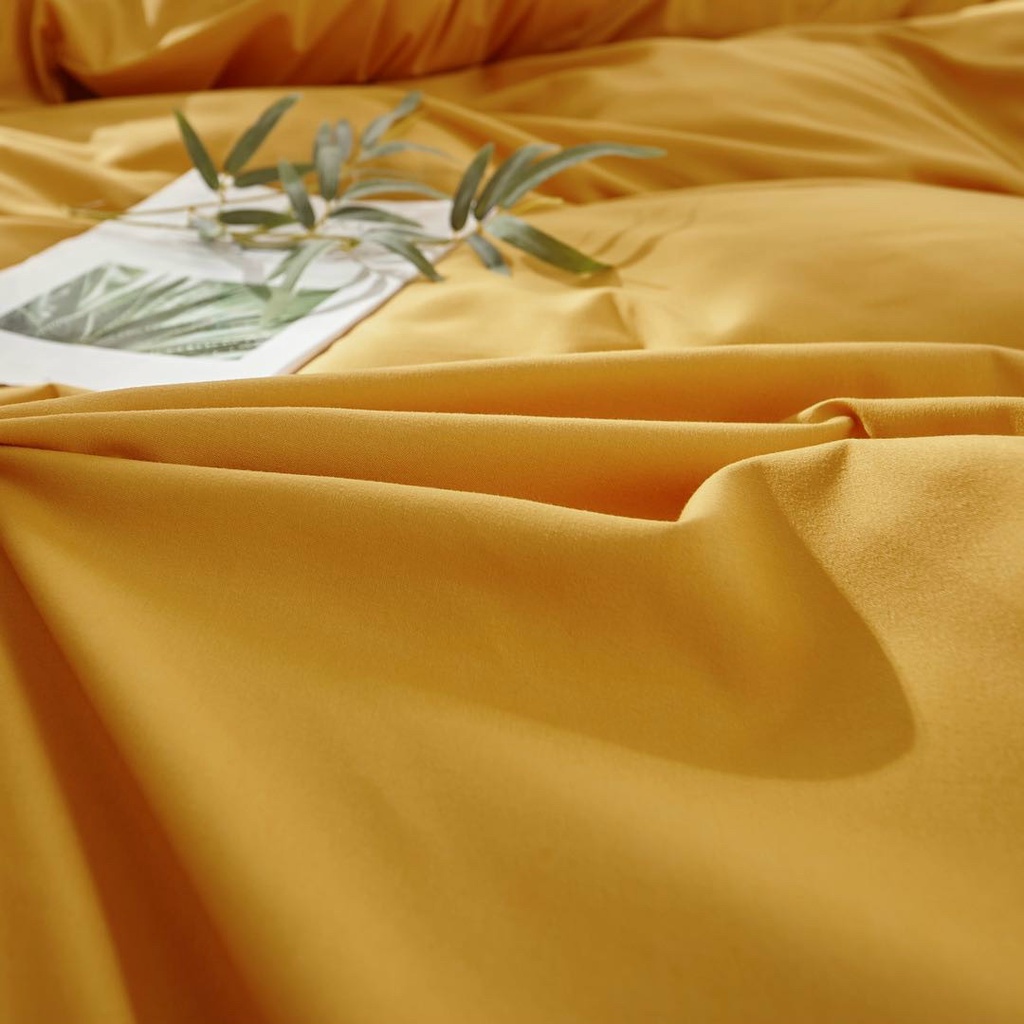 Bộ chăn ga gối cotton tici mix kẻ caro be vải mềm đẹp