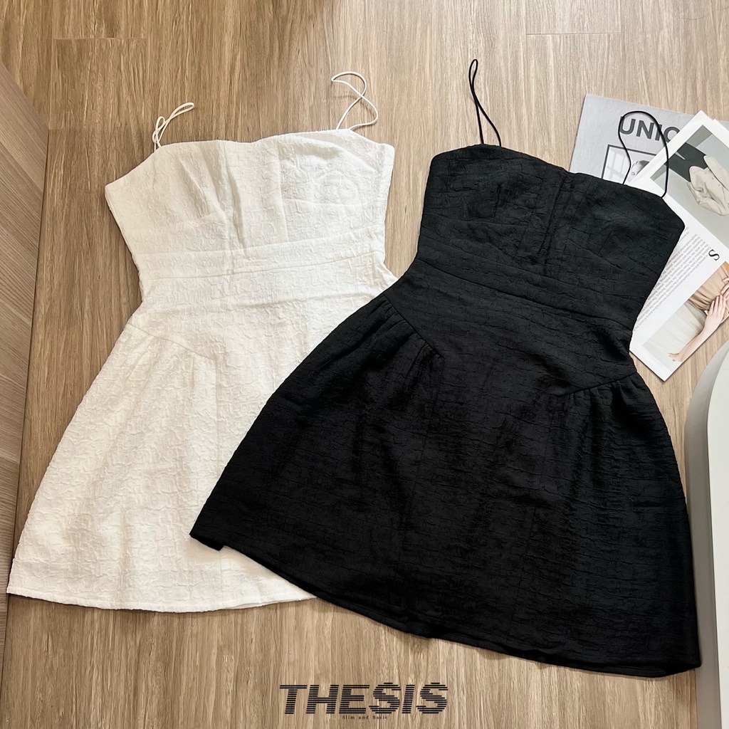 PANSY DRESS - Váy Xòe Hở Lưng Đan Dây Lưng THESIS