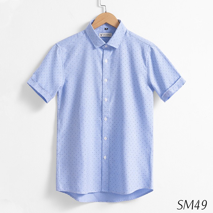 [Mã FAMALLT5 giảm 15% đơn 150K] Áo Sơ Mi Nam Cộc Tay Công Sở Họa Tiết Thời Trang VICERO | BigBuy360 - bigbuy360.vn