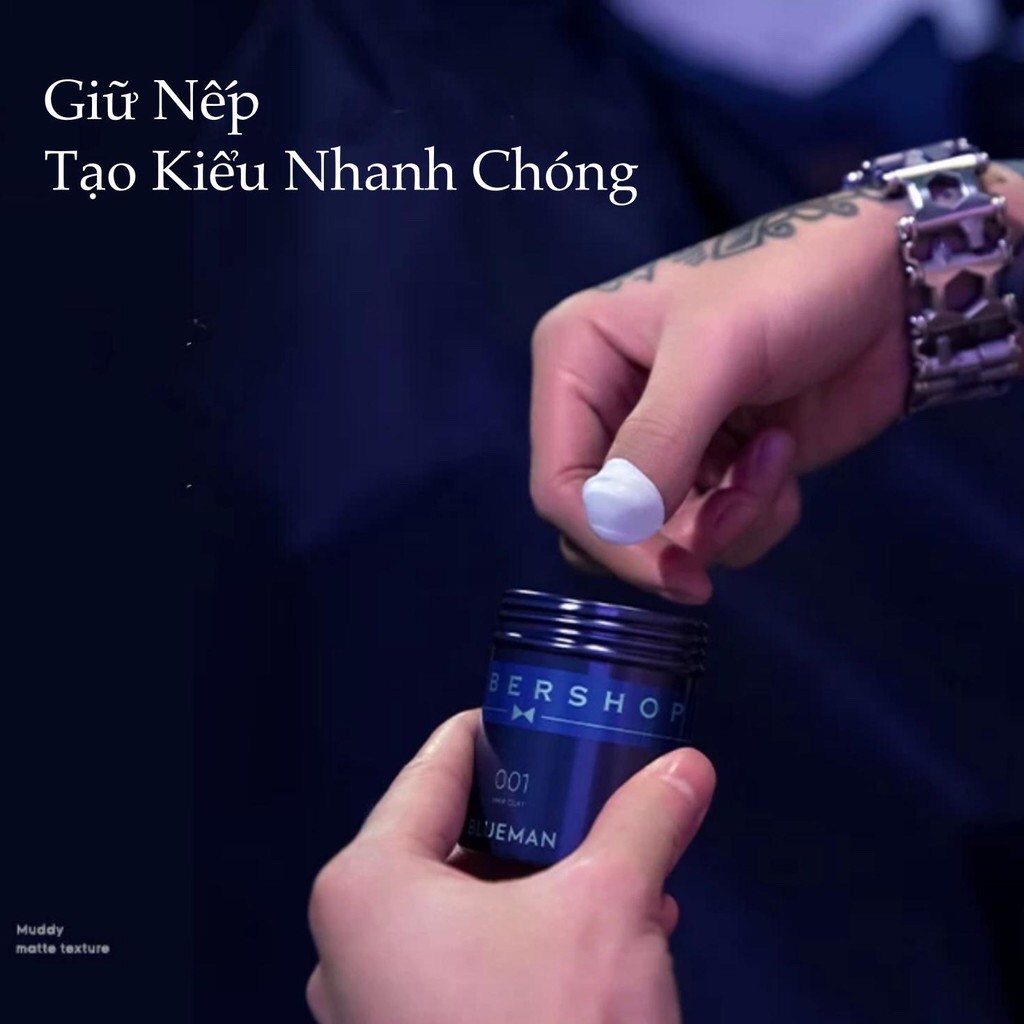 Sáp vuốt tóc nam tạo kiểu cứng BLUEMAN Hair Styling Wax 100ml