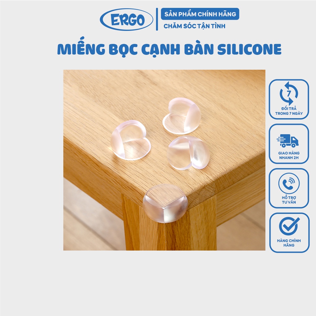 Miếng Bọc Cạnh Bàn Silicone giúp bảo vệ trẻ nhỏ khỏi va đập chấn thương