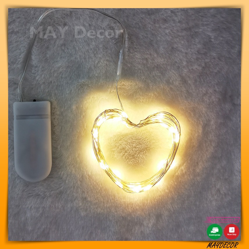 Dây đèn Led fairylight, dây đèn đom đóm 3 mét dùng pin Maydecor