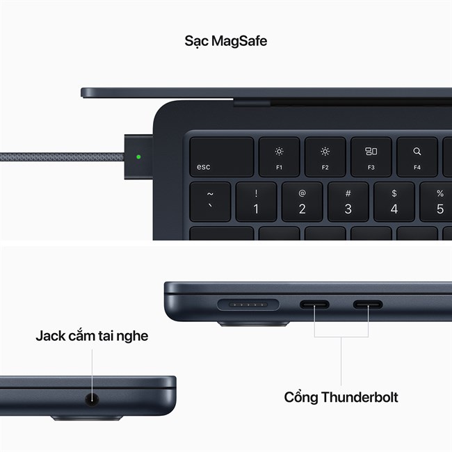 Apple Macbook Air 13.6&quot; M2 (2022) 8C GPU/8GB/256GB Space Grey- Hàng Chính Hãng