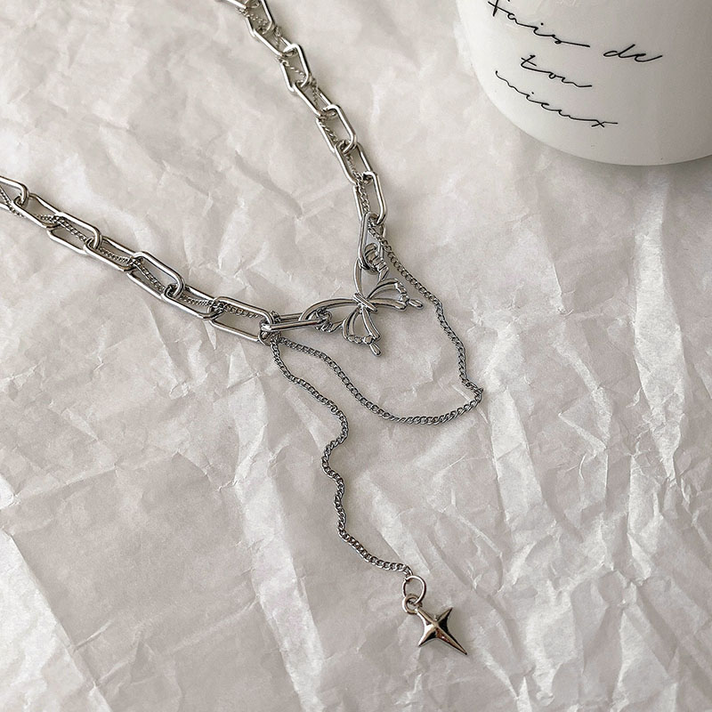 vòng cổ Kim Loại Mặt Hình Bươm Bướm Thời Trang Cho Nữ