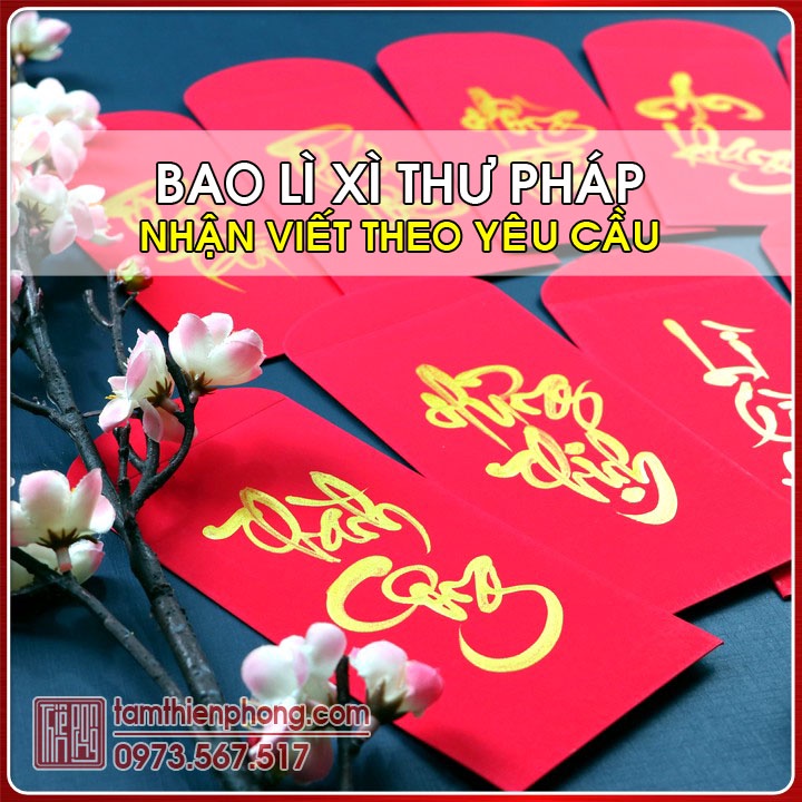 HOT 2024 | VIẾT THEO YÊU CẦU | Bao Lì Xì Đỏ | Phông Lì Xì Đỏ | Viết Thư Pháp