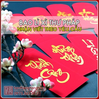 HOT 2024 | 【BAO LÌ XÌ THƯ PHÁP】VIẾT THEO YÊU CẦU | Bao Lì Xì Đỏ | Phông Lì Xì Đỏ | Viết Thư Pháp