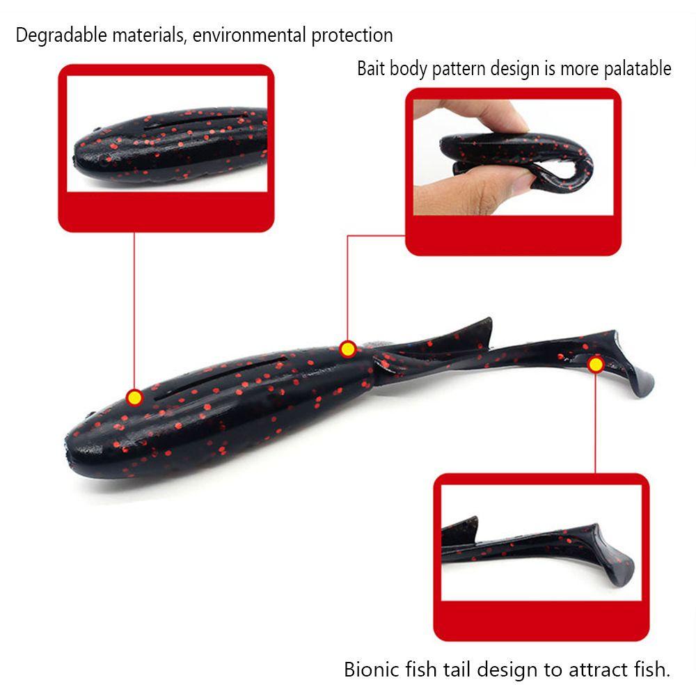 Bộ 10 Mồi Câu Cá Nhân Tạo Chất Liệu Mềm Mại Kích Thước 8cm 3.4g