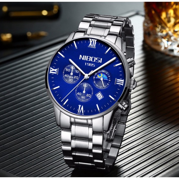 Đồng hồ nam dây thép đặc fullbox Chính Hãng Nibosi 2325 tovuvanhung | BigBuy360 - bigbuy360.vn