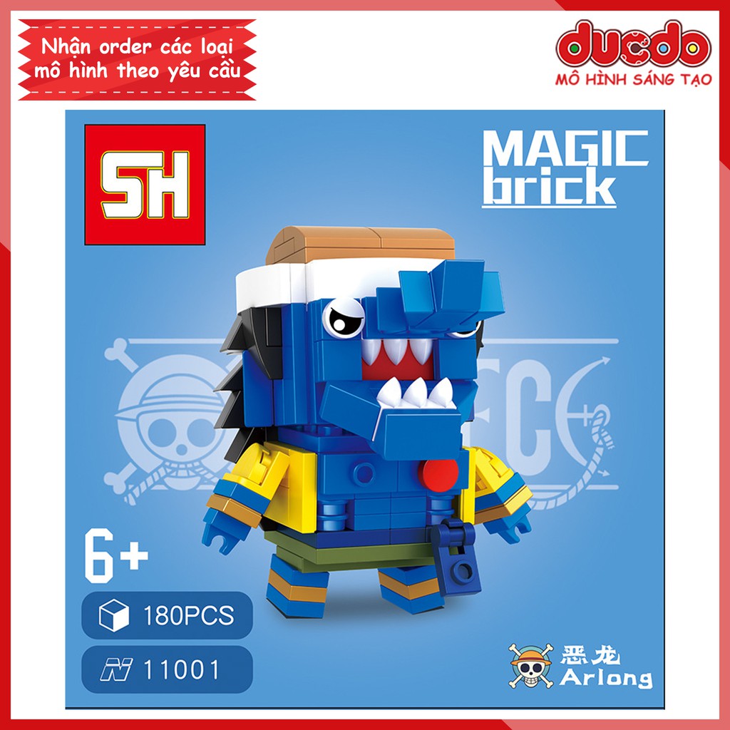 Brick Headz nhân vật One Piece Đảo hải tặc mới - Đồ chơi Lắp ghép Mini Minifigures Mô hình BrickHeadz Sanhe SH 11001