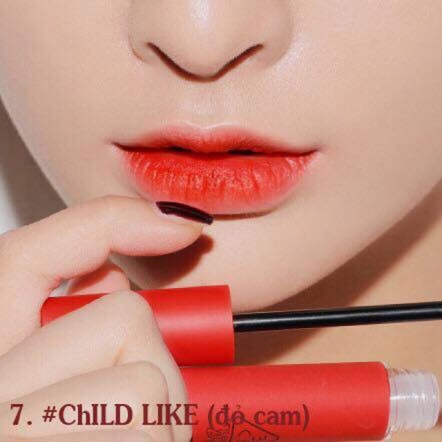 Son kem 3ce velvet lip tint chính hãng đu màu có Going right và daffodil