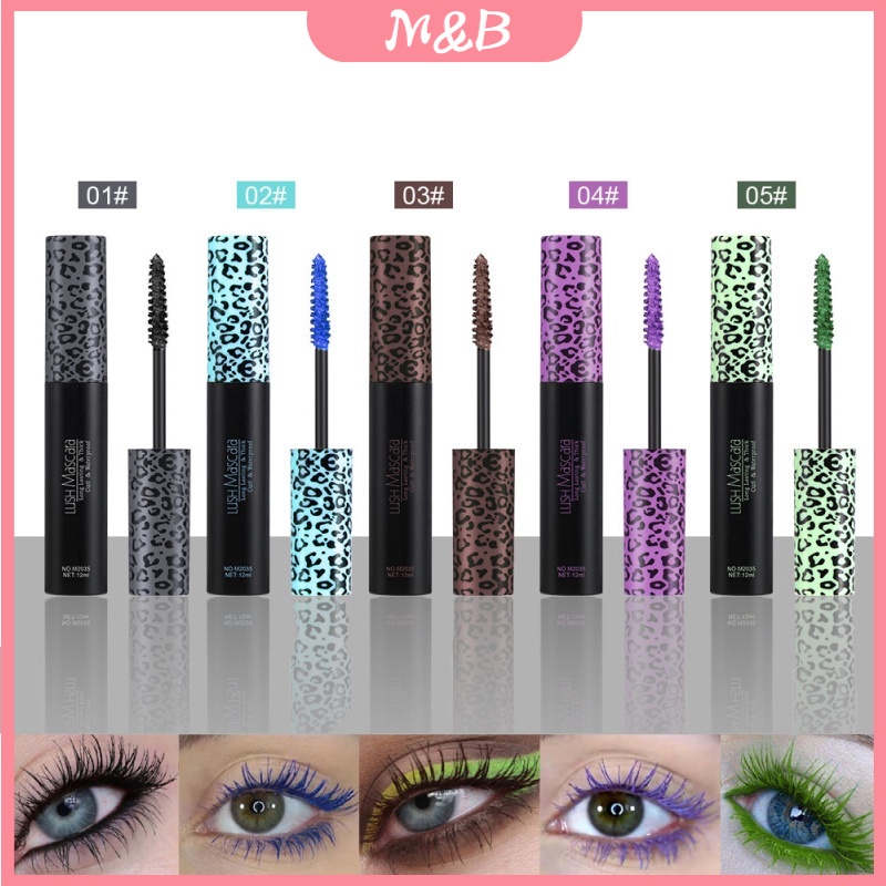 1 Pack of Color Mascara, Naturally Slim, Curled and Lengthened Blue, Green and Purple Waterproof Eyelashes