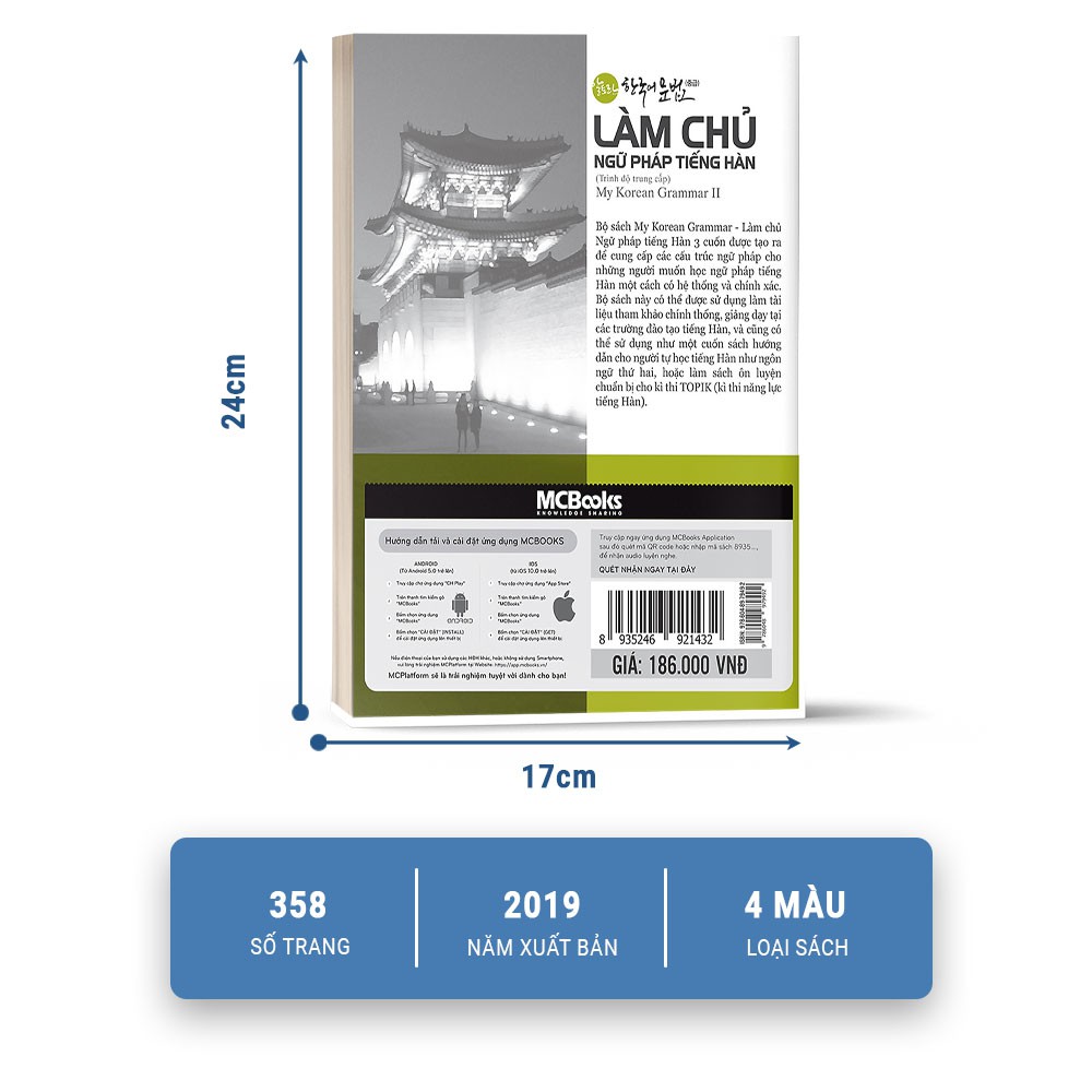 Sách Làm Chủ Ngữ Pháp Tiếng Hàn Trung Cấp Giải Thích Chi Tiết