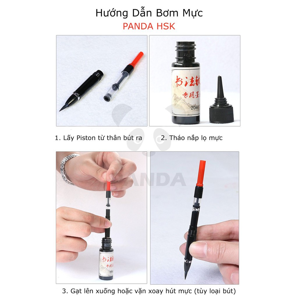 Lọ Mực 20ml Sử Dụng Cho Các Loại Bút Máy Luyện Viết Chữ Hán Luyện Viết Tiếng Trung Nhật Hàn