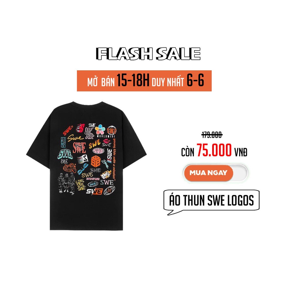 [Full tag hãng] Áo thun Swe cube doodle, summer tee local brand logo full tag oversize unisex ulzzang (1hitshop,missout) | BigBuy360 - bigbuy360.vn