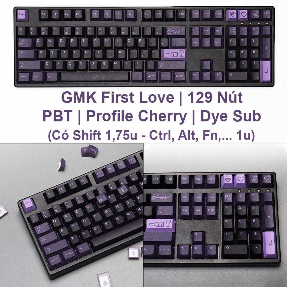Keycap GMK in Dye Sub sắc nét, chất lượng cao Profile XDA Cherry