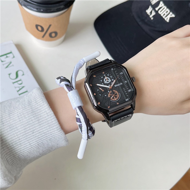 Đồng Hồ Nam Dây Da Thời Trang Hàn Quốc