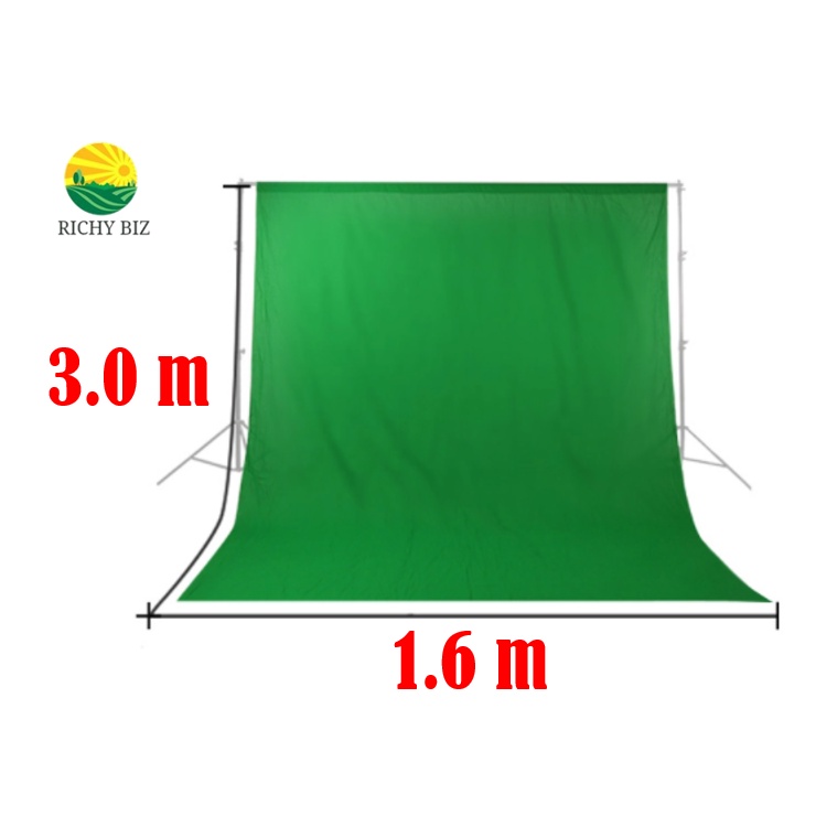 Greenscreen / Bluescreen / Whitescreen Chroma Key Nền 3m và 5m (Sản phẩm không bao gồm khung cảnh)