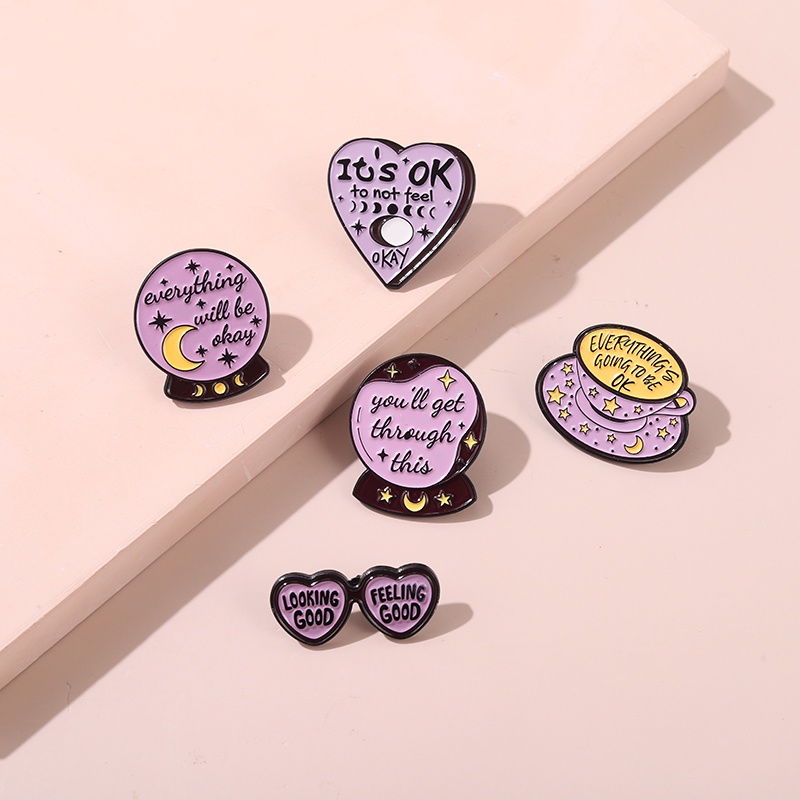 Huy hiệu cài áo hình trăng sao thời trang nữ tính