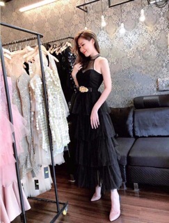 Maxi yếm lưới tầng
