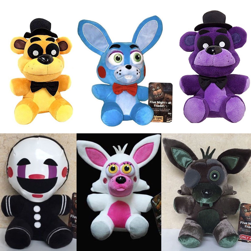 Đồ chơi nhồi bông Freddy Bear Foxy Bonnie trong game kinh dị Five Nights at Freddy's