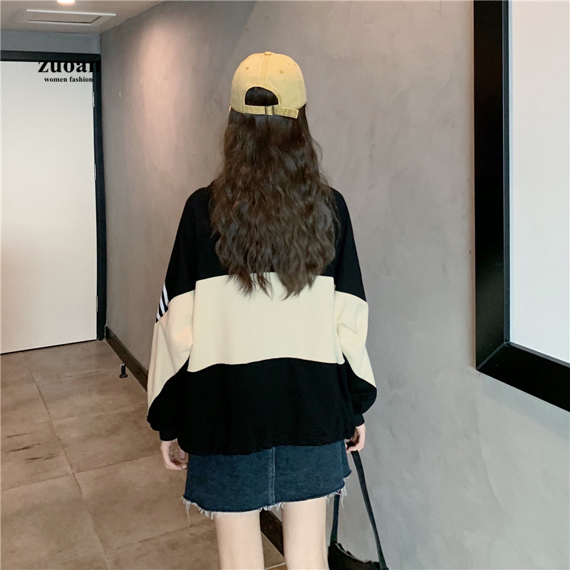 SUXI Áo Hoodie Dáng Rộng Thời Trang Phong Cách Hàn Quốc Cho Nữ