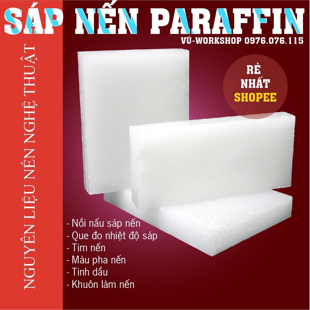 Sáp nến Paraffin Wax - Sáp làm nến tinh luyện Paraffin 5kg