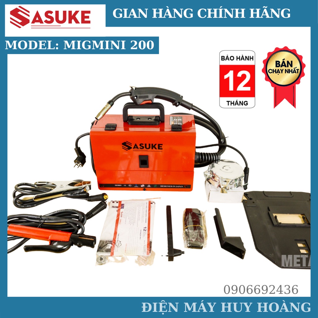 Máy hàn MIG mini 200 Sasuke - Máy hàn mig 3 chức năng tặng cuộn dây hàn MIG 1kg