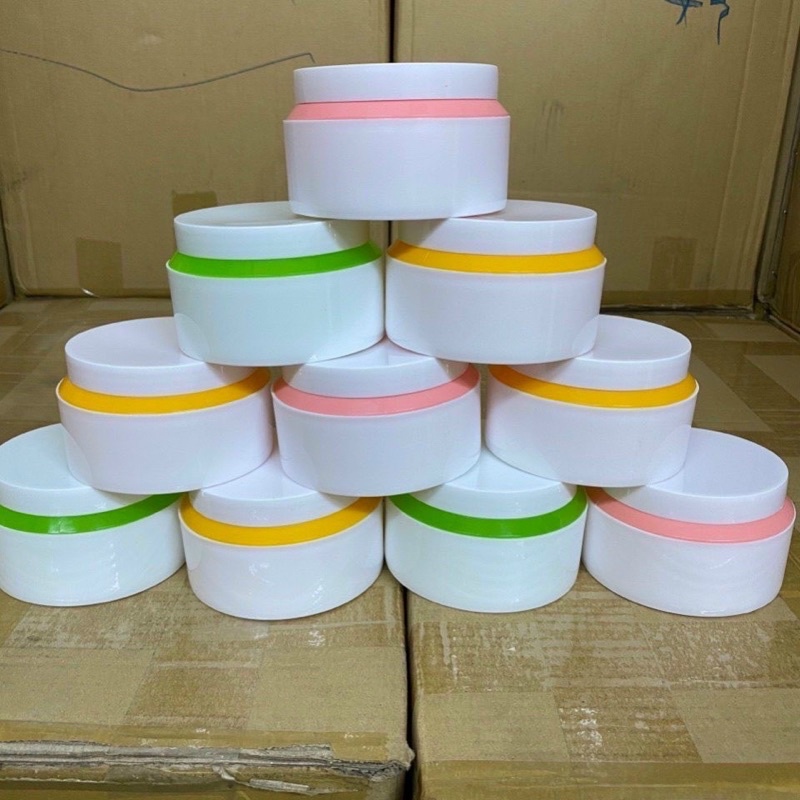Hủ đựng kem 200g cổ viền đủ màu