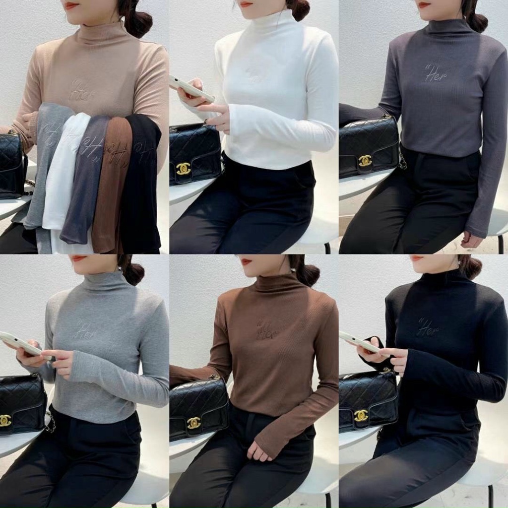 Áo giữ nhiệt nữ thêu chữ Her Hàng Quảng Châu L1