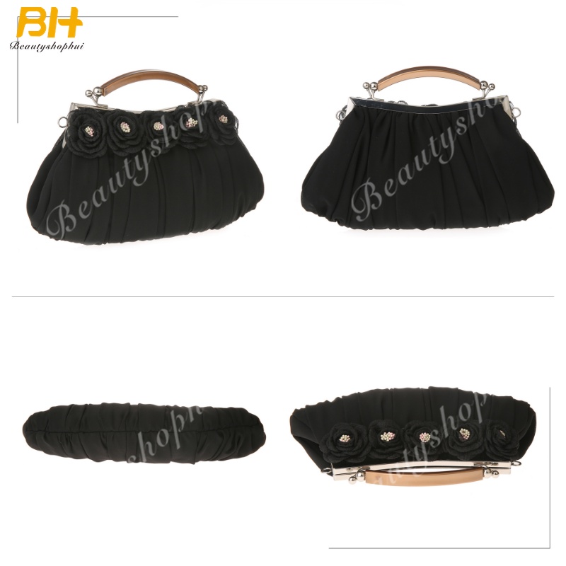 Túi Xách Vải Chiffon Họa Tiết Hoa Thời Trang Dự Tiệc Mới Cho Nữ