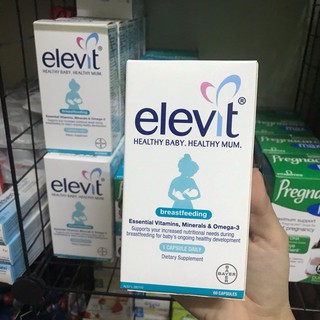Vitamin elevit Sau Sinh Úc 60V bổ sung vitamin A, B, C, D, E, B9, canxi, kẽm cho mẹ sau sinh
