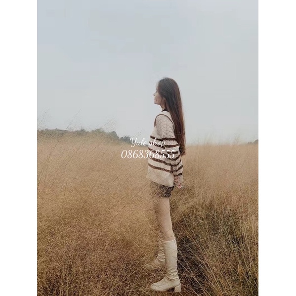 CÓ SẴN - Boot đùi da mũi vuông