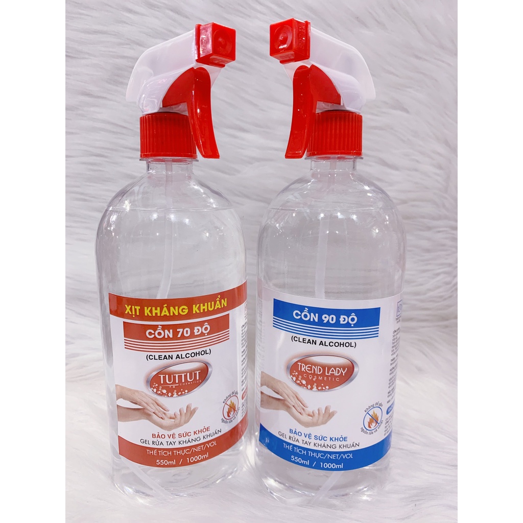 Cồn y tế 70/90 độ (500ml/1000ml) - Sát Khuẩn