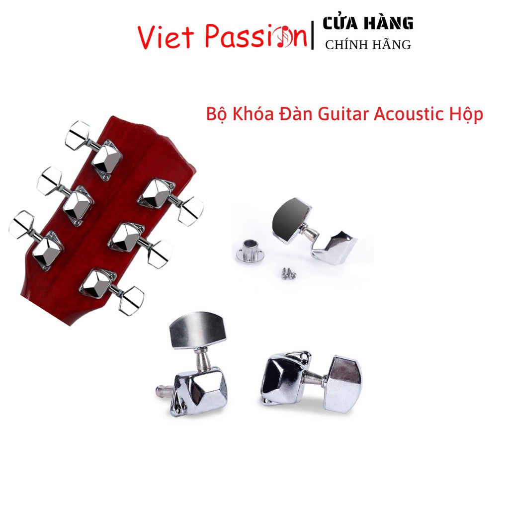 Bộ khoá đàn guitar acoustic một bộ khóa liền đủ 2 vế kèm ốc vít VietPassion