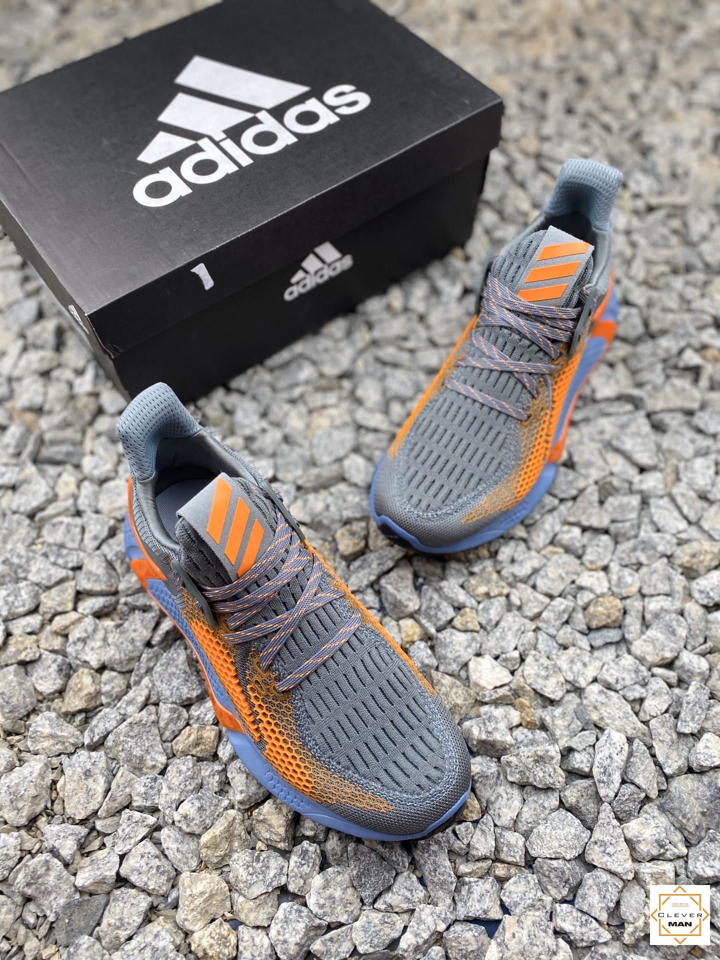 (FREESHIP+ QUÀ TẶNG) Giày thể thao sneaker ALPHABOUNCE INSTINCT M 2020 màu Xám cam